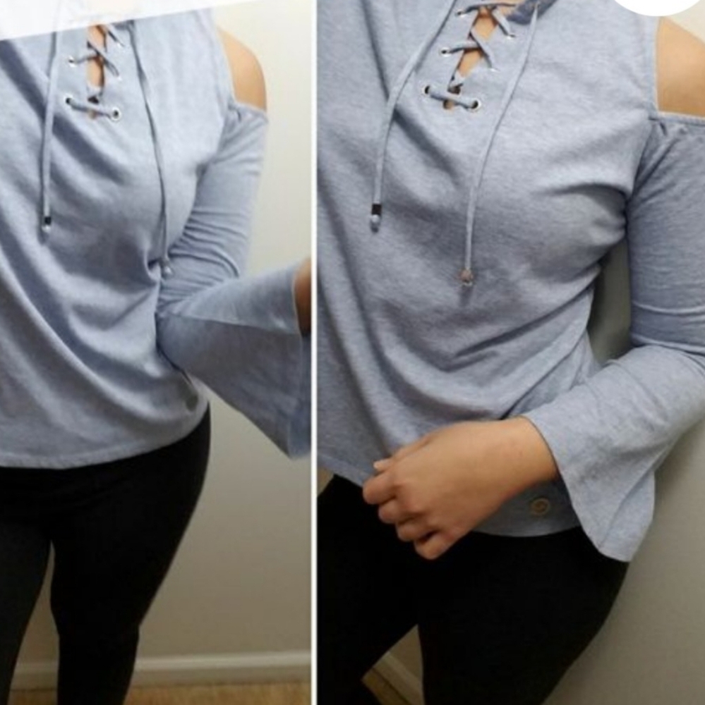 Michael Kors Women's Sz L Cold Shoulder Top